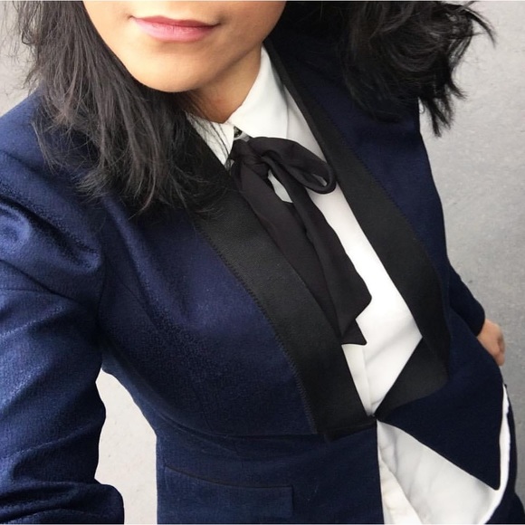 Banana Republic Navy Blue Ryan Tuxedo Pants (size 8p) - Picture 11 of 14